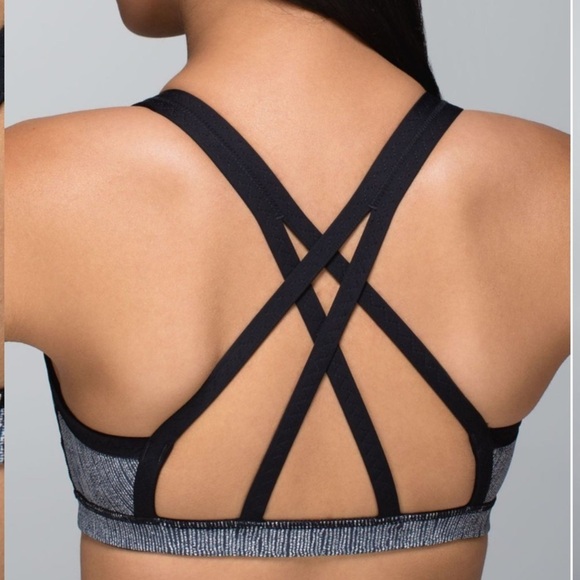 Lululemon Water Bound Bra Burlap Texture Black Dune / Black - Size 4 - Picture 8 of 9